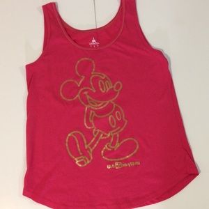 Disney Parks womans L Pink with gold Mickeygraphic